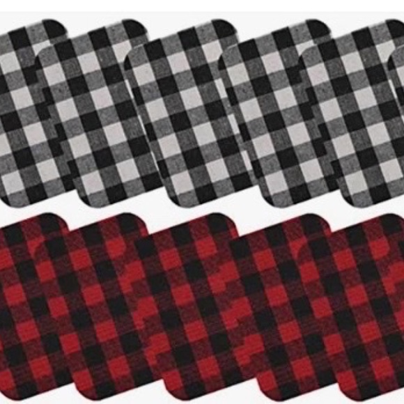 6Pcs Christmas Cricut Vinyl Bundle, Black White Green Red